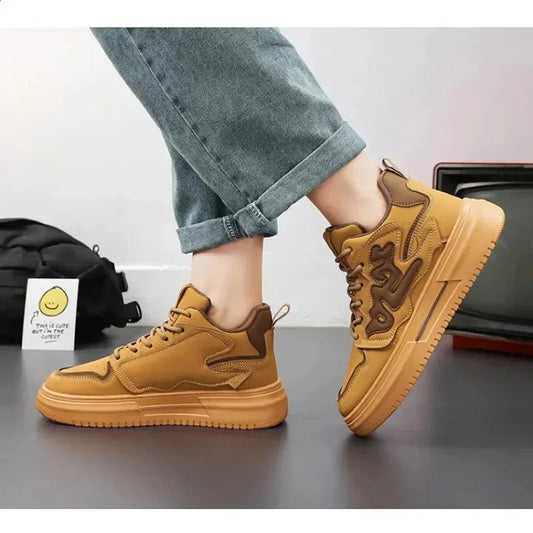 Fashion British Style Brown Chunky Unisex Shoes Fashionwheel