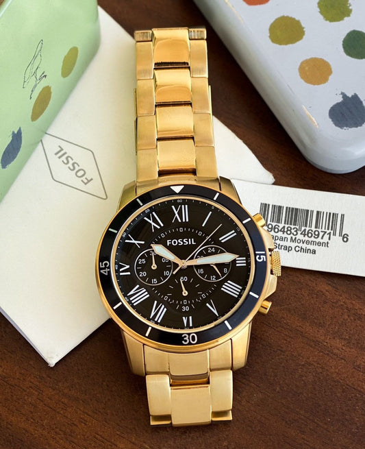 Fossil Quartz Golden Watch Fashionwheel