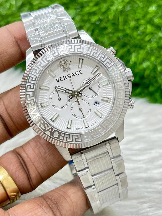 Versace Silver Steel Watch Fashionwheel