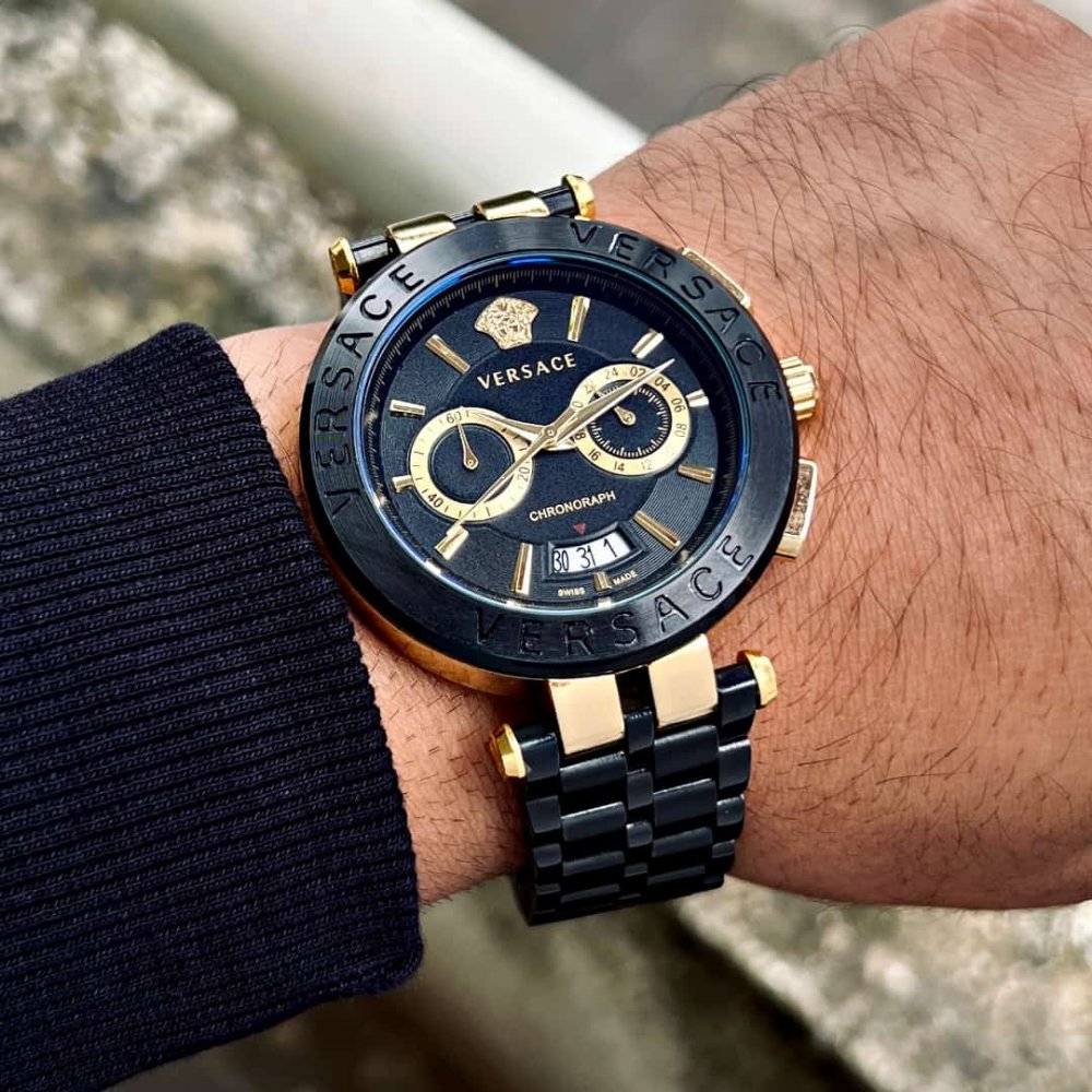 Versace Aion Chronograph in Black Fashionwheel