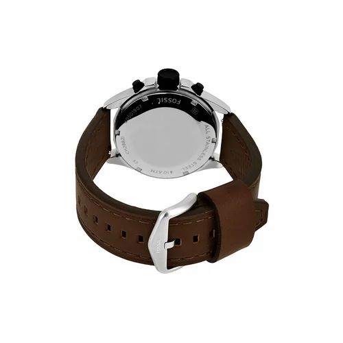 Fossil decker chronograph brown leather watch Fashionwheel