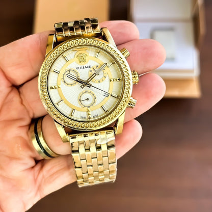 Versace bi-compax chronograph Gold Fashionwheel