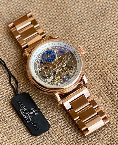 Patek Philippe Skeleton Transparent RoseGold Fashionwheel