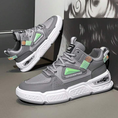 Fashion Grey Beat Round Toe Sneakers Fashionwheel