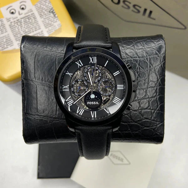 Fossil Grant Automatic Leather  Watch Fashionwheel