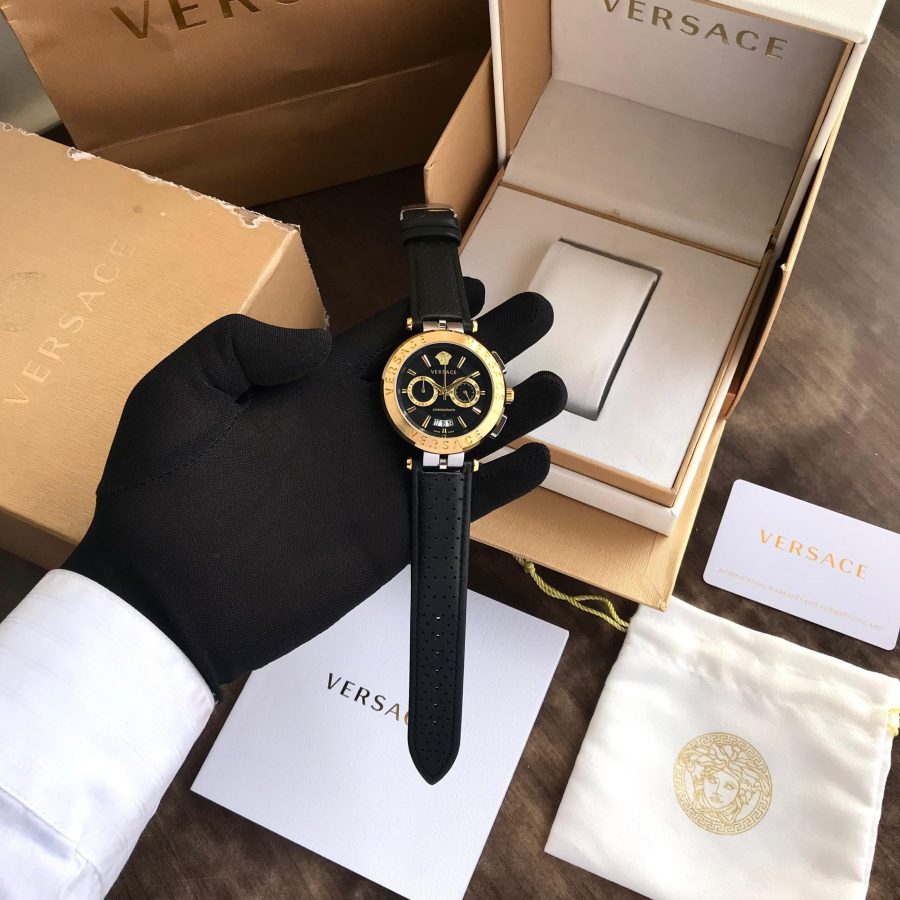 Versace Chronograph Gold & Black Fashionwheel