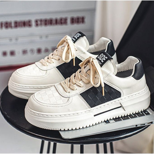 Men’s Low Skateboard Black Casual Sneakers – Street Style & Comfort