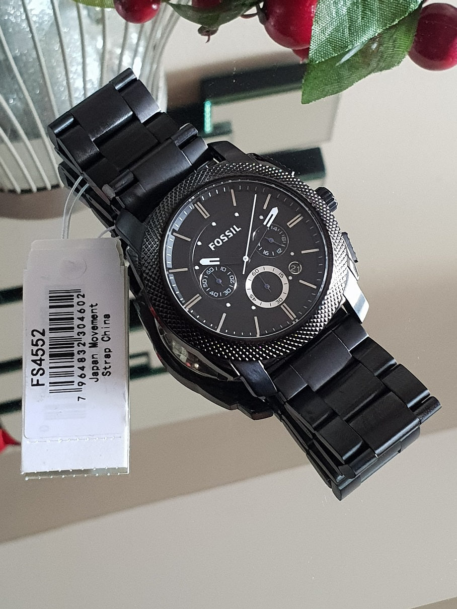 Fossil Chronograph Black stainless steel watch Fashionwheel