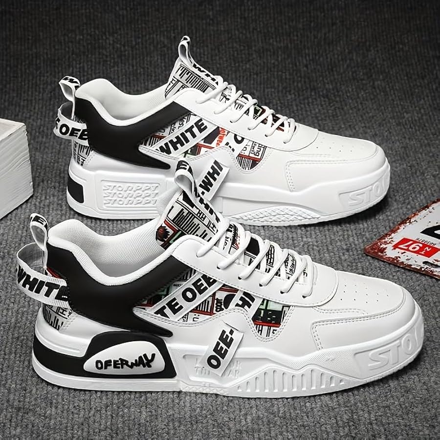 Fashion Letter Pattern Skateboard Shoes Fashionwheel