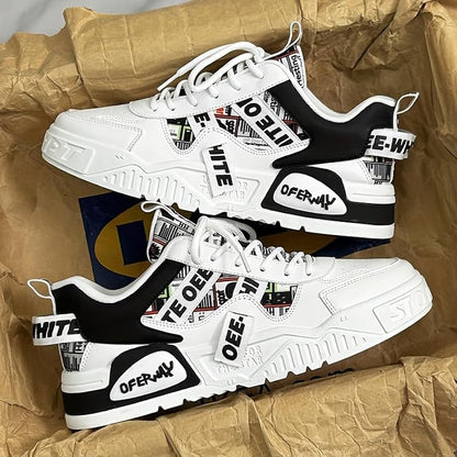 Fashion Letter Pattern Skateboard Shoes Fashionwheel