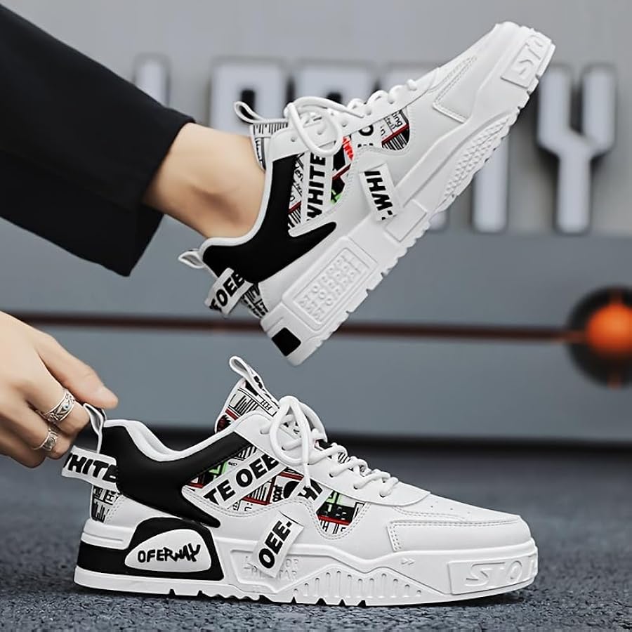 Fashion Letter Pattern Skateboard Shoes Fashionwheel