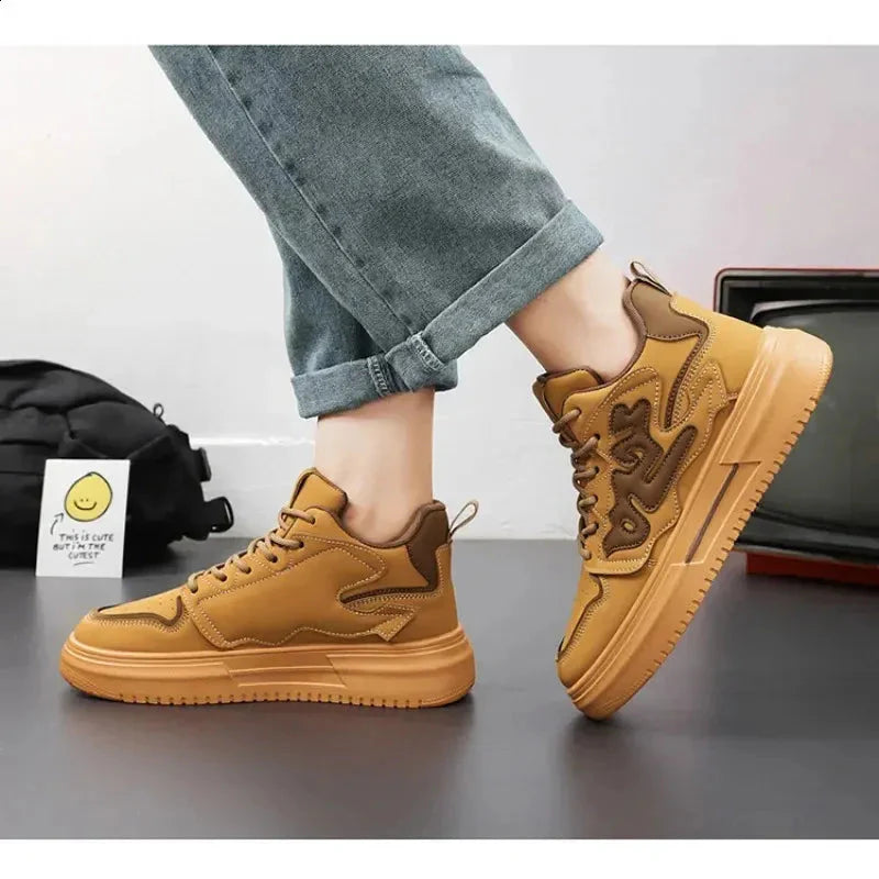 Fashion British Style Brown Chunky Unisex Shoes Fashionwheel