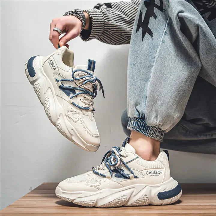 Fashion Low Cut Unisex White Strip Sneakers Fashionwheel