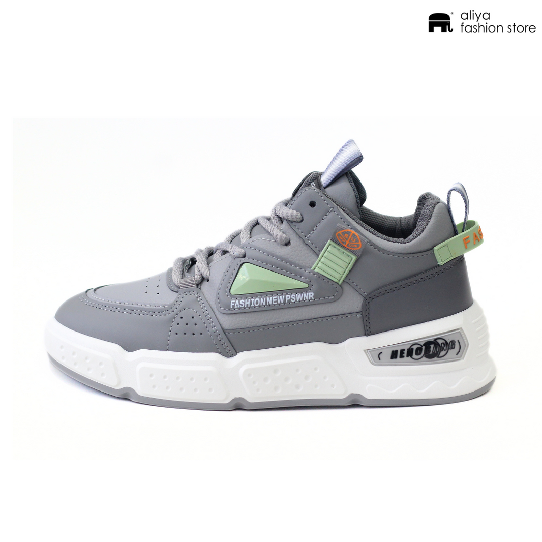 Fashion Grey Beat Round Toe Sneakers Fashionwheel