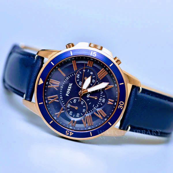 Fossil Quartz Chronograph Black & Blue Watch Fashionwheel