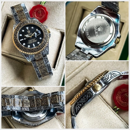 Hand Engraved Rolex - 3 colour's Fashionwheel