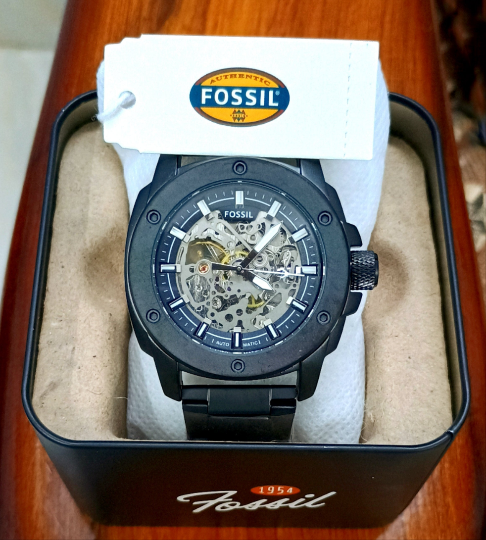 Fossil Automatic Black Stainless Steel Watch Fashionwheel