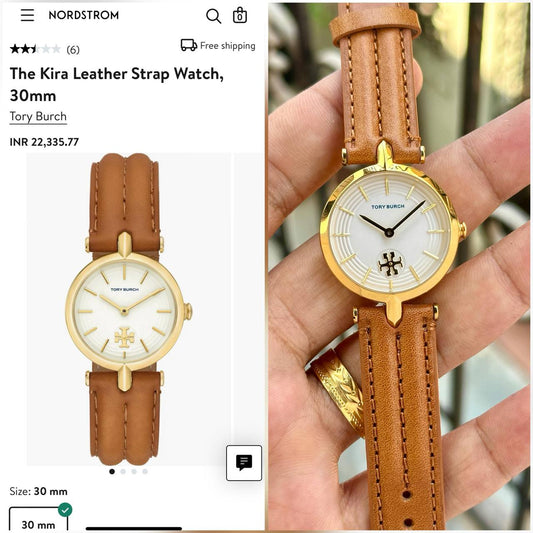 Tory Burch Kira Leather Women Watch Fashionwheel
