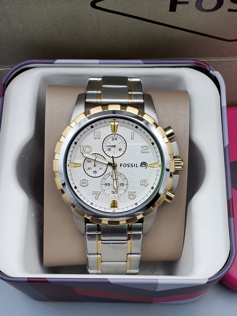 Fossil Analog white Dial men's watch Fashionwheel