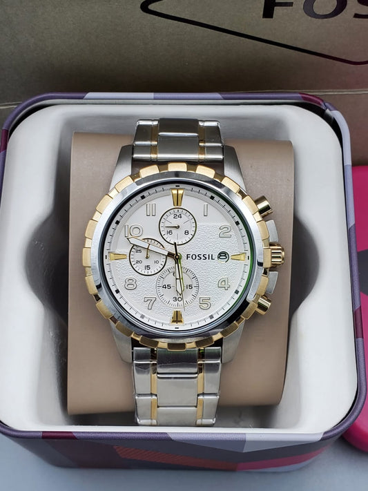 Fossil Analog white Dial men's watch Fashionwheel