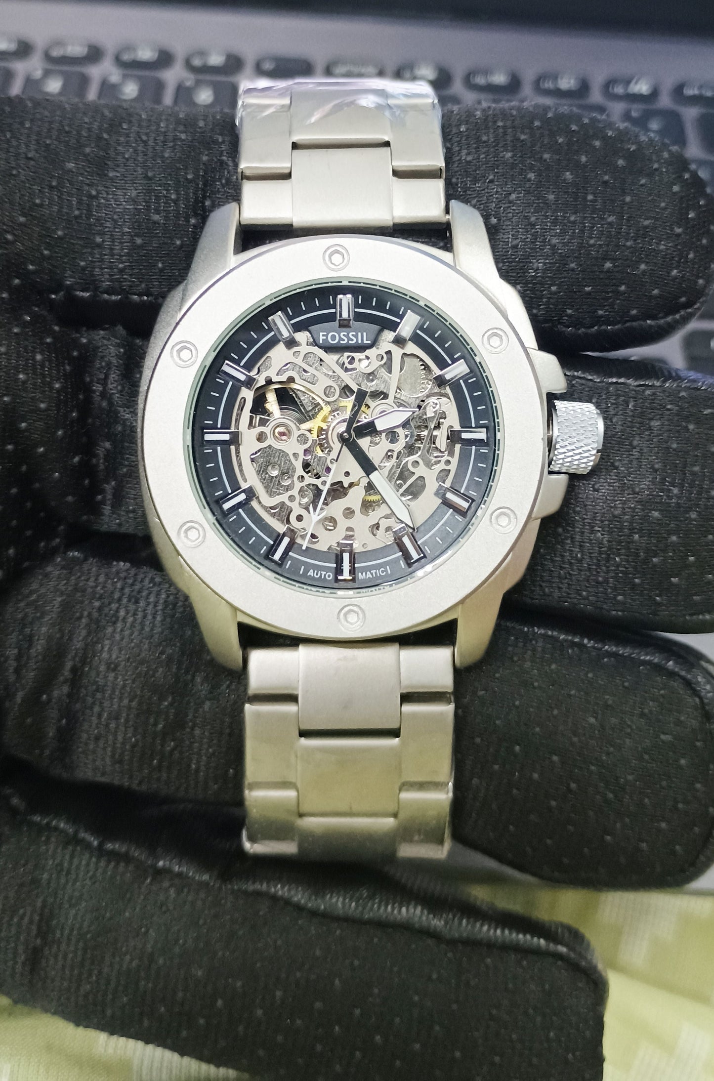 Fossil Automatic Silver Stainless Steel Watch Fashionwheel