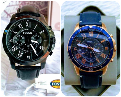 Fossil Quartz Chronograph Black & Blue Watch Fashionwheel
