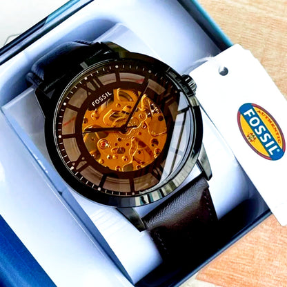 Fossil Automatic Townsman Leather & Stainless Steel Fashionwheel