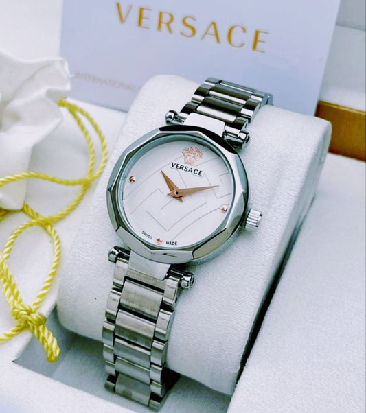 Versace Crystal Stainless Steel Classic Women Watch Fashionwheel