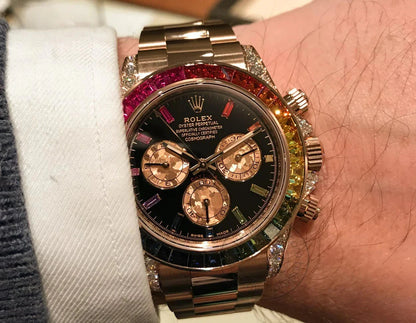 ROLEX Daytona Rainbow Analog Watch Fashionwheel