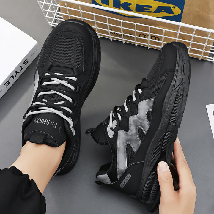 Fashion Warrior Chunky Black Sneakers Fashionwheel