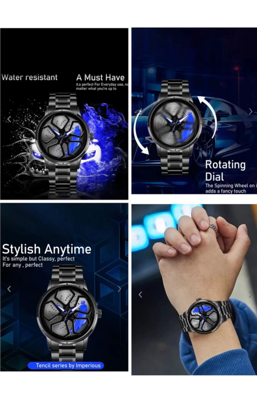 🛞Gyro Spin Rotating Wheel Watch Model 9️⃣ Fashionwheel