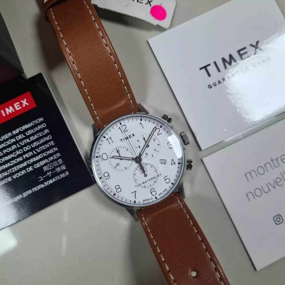 Fairfield Chronograph 41mm Leather Strap Watch Fashionwheel