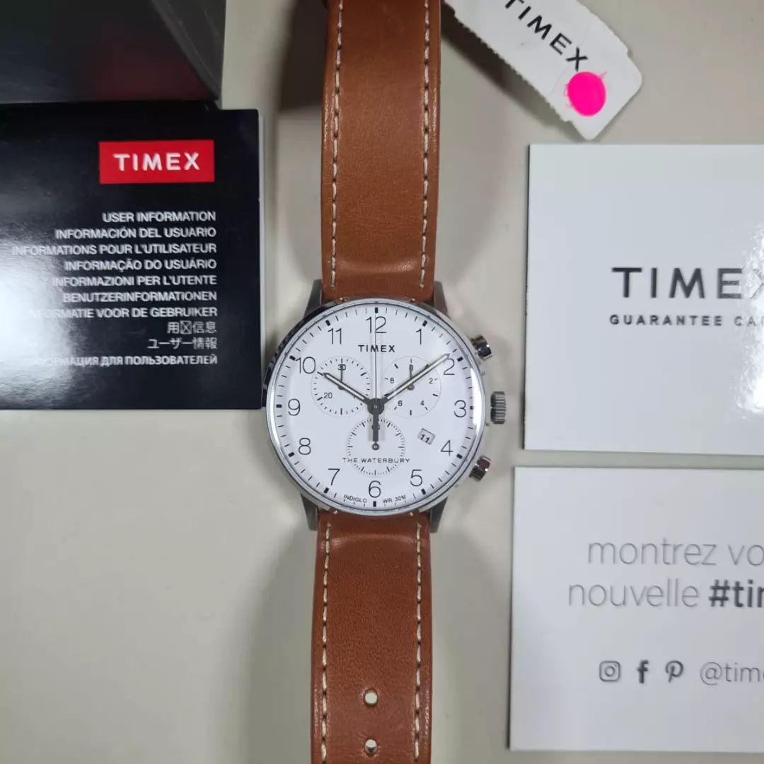 Fairfield Chronograph 41mm Leather Strap Watch Fashionwheel