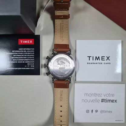 Fairfield Chronograph 41mm Leather Strap Watch Fashionwheel