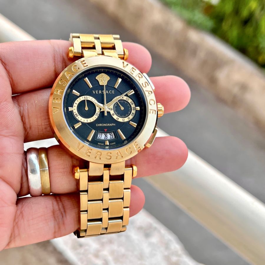 Versace Aion Chronograph Black-Golden Fashionwheel