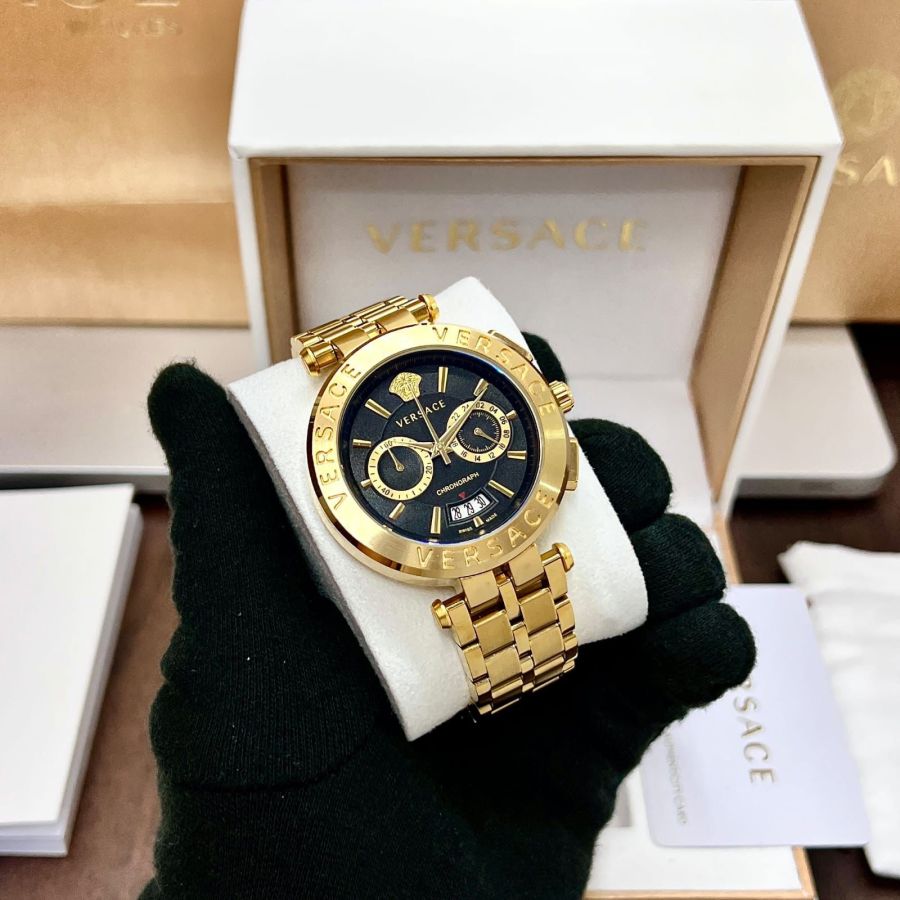 Versace Aion Chronograph Black-Golden Fashionwheel