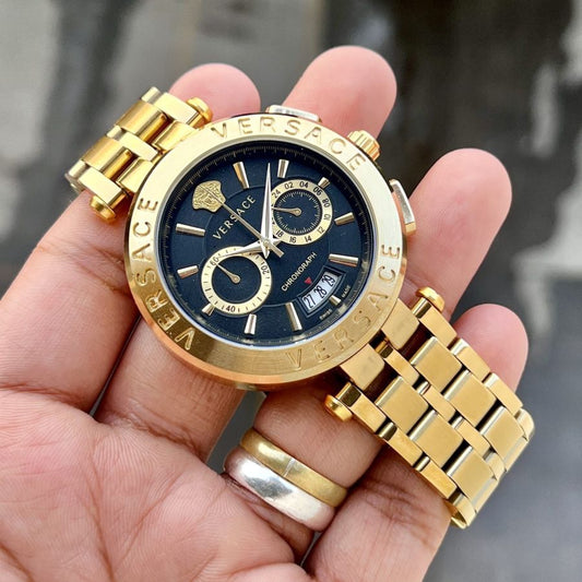 Versace Aion Chronograph Black-Golden Fashionwheel