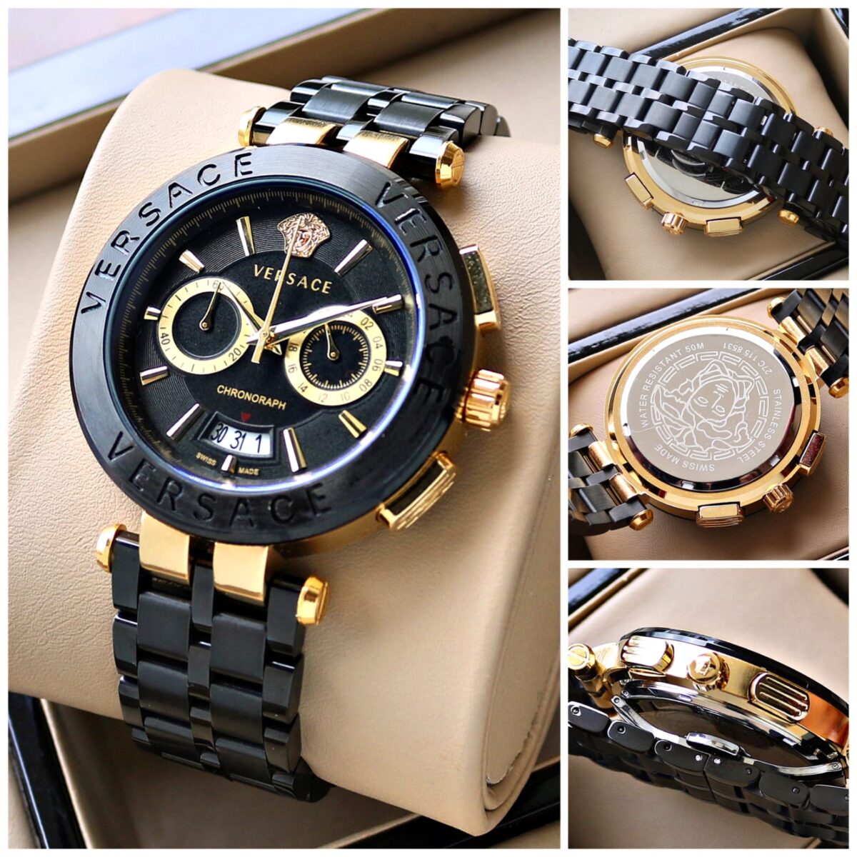 Versace Aion Chronograph in Black Fashionwheel