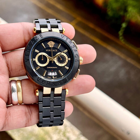 Versace Aion Chronograph in Black Fashionwheel