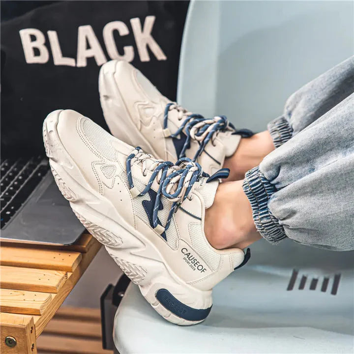 Fashion Low Cut Unisex White Strip Sneakers Fashionwheel