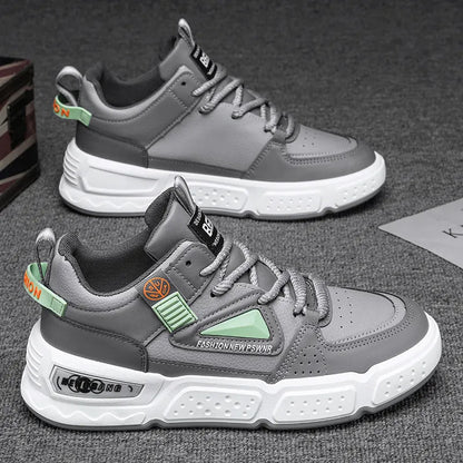 Fashion Grey Beat Round Toe Sneakers Fashionwheel