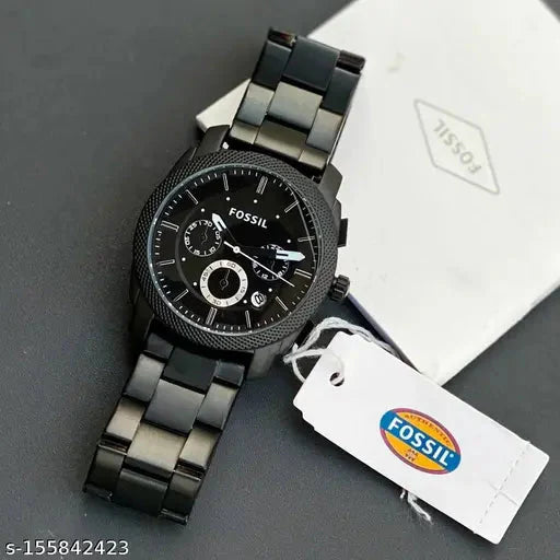 Fossil Chronograph Black stainless steel watch Fashionwheel