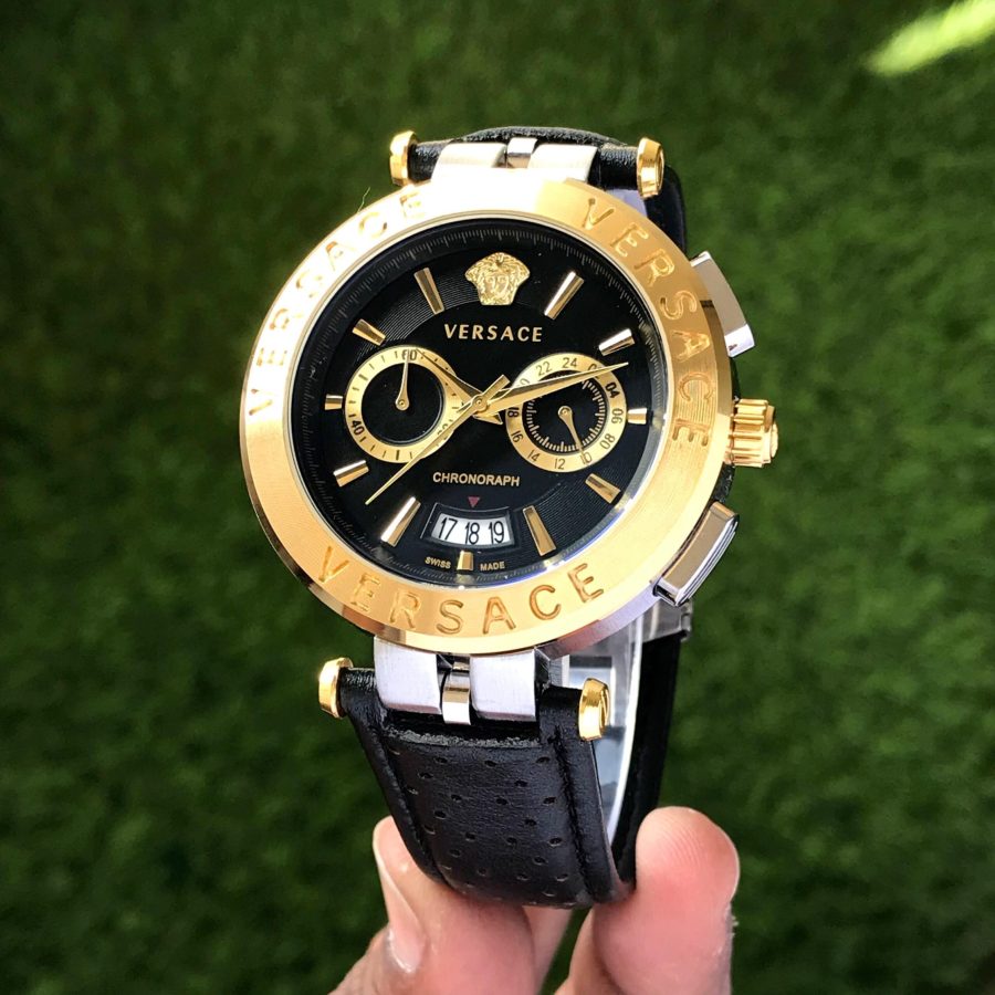 Versace Chronograph Gold & Black Fashionwheel