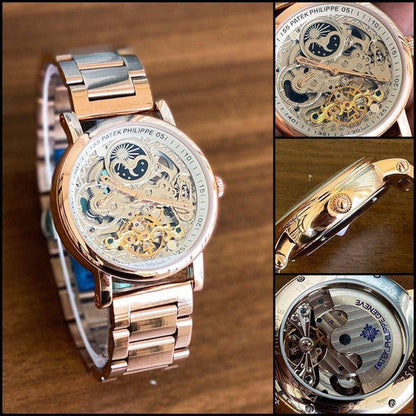Patek Philippe Skeleton Transparent RoseGold Fashionwheel