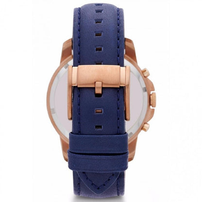 Fossil Men Leather Sport Analog Blue dial Fashionwheel