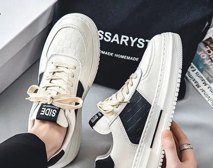 Men’s Low Skateboard Black Casual Sneakers – Street Style & Comfort