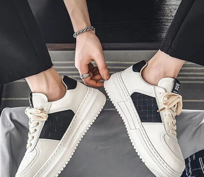 Men’s Low Skateboard Black Casual Sneakers – Street Style & Comfort