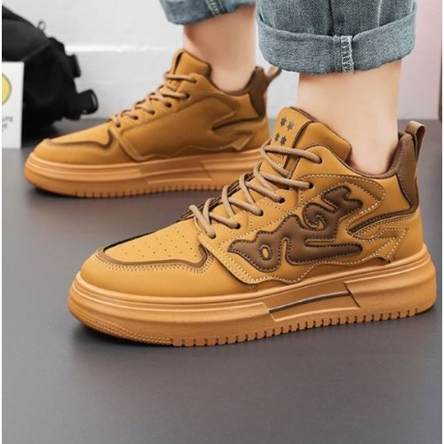 Fashion British Style Brown Chunky Unisex Shoes Fashionwheel