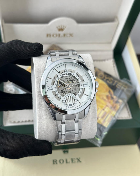 Rolex automatic white premium watch ⌚ Fashionwheel