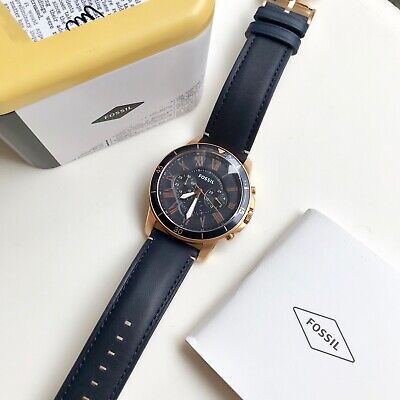 Fossil Men Leather Sport Analog Blue dial Fashionwheel